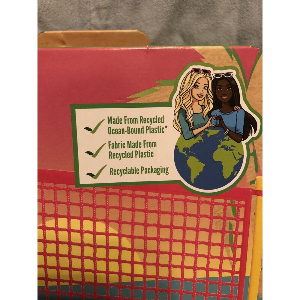 NEW Mattel Barbie ❤️ The Ocean Volleyball Net Beach Play-Set -Recycled Plastic - Picture 2 of 5